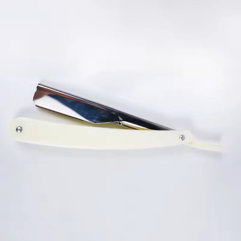 Stainless Steel Straight Razor For Men With Safety Beard Shaver And 10Pack Blades 2