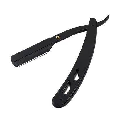 Stainless Steel Straight Razor For Men With Safety Beard Shaver And 10Pack Blades 6