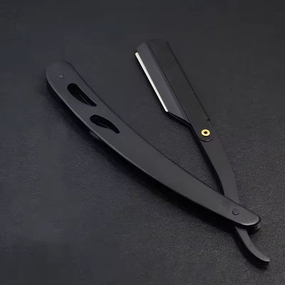 Stainless Steel Straight Razor For Men With Safety Beard Shaver And 10Pack Blades 7