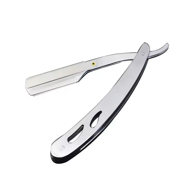 Stainless Steel Straight Razor For Men With Safety Beard Shaver And 10Pack Blades 9