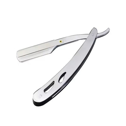 Stainless Steel Straight Razor For Men With Safety Beard Shaver And 10Pack Blades 9