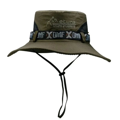 Safari Hunting Hiking Hat Mesh UV Protection Wide Brim Panama Essential Summer Men Bucket Hat Outdo 3