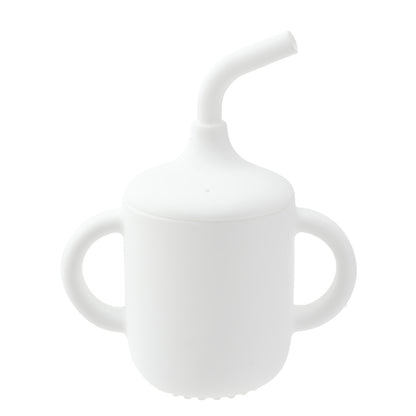 Infant Silicone Learning Cup Double Handle Baby Feeding Straw Color Kids BPA Free Training Drinking 5