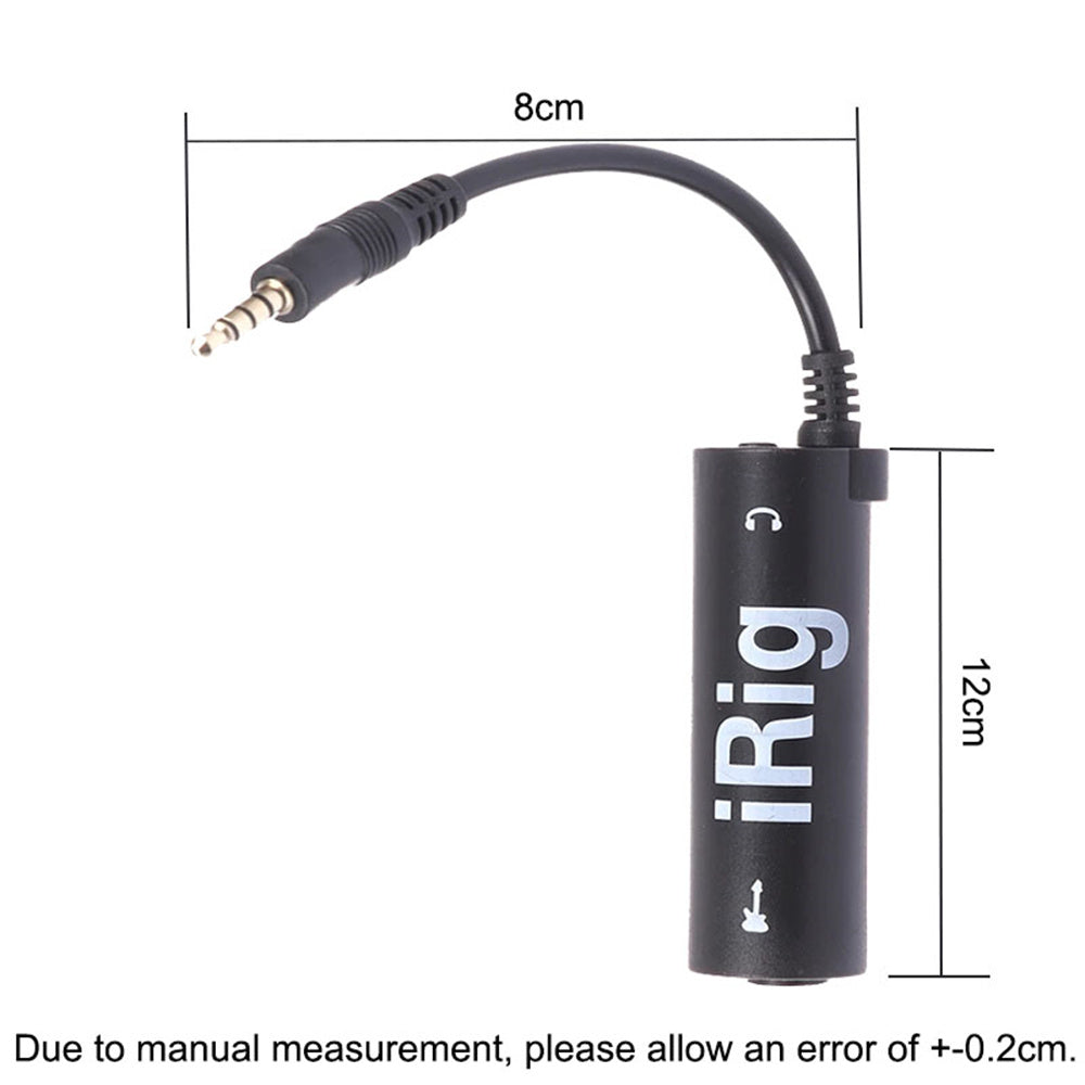 High fidelity Pro IRIG guitar interface converter, audio cable with low background noise, Durable frosted anti scratch