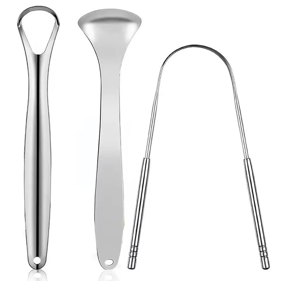 Stainless Steel Tongue Scraper  Cleaner For Adults  Kids 1Pack Or 3Pack 7