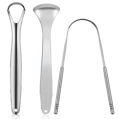 Stainless Steel Tongue Scraper  Cleaner For Adults  Kids 1Pack Or 3Pack 7