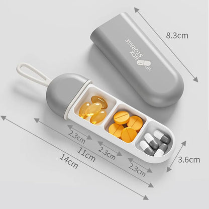 Portable 3 Slot Pill Storage Case For Travel And Daily Use 6