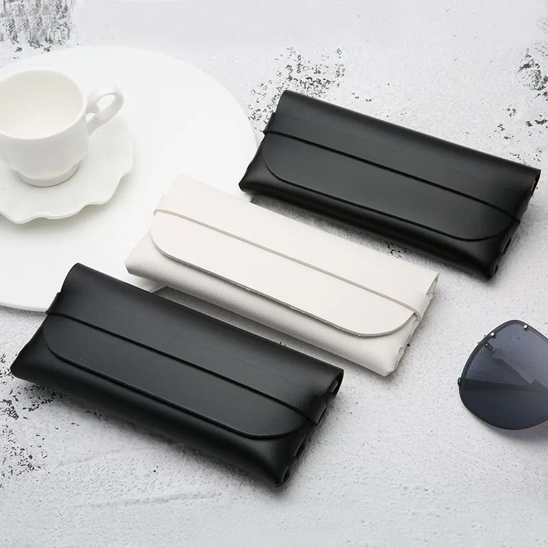 Soft Leather Glasses Case  Protective Minimalist Eyewear Pouch 1
