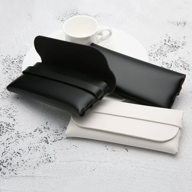 Soft Leather Glasses Case  Protective Minimalist Eyewear Pouch 2