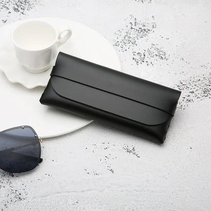 Soft Leather Glasses Case  Protective Minimalist Eyewear Pouch 3