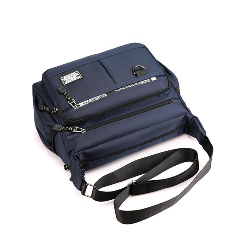 Design Oxford Shoulder Bag Large Capacity Mens Casual Multilayer Pocket Fashion Single Shoulder Cro 5