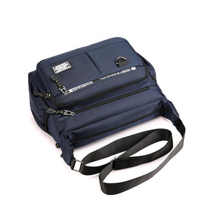 Design Oxford Shoulder Bag Large Capacity Mens Casual Multilayer Pocket Fashion Single Shoulder Cro 5