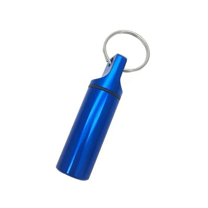 Aluminum Waterproof Pill Box Case With Keychain Storage For Vitamins And Daily Medication 9