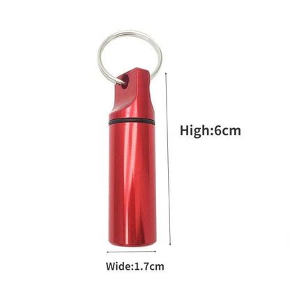 Aluminum Waterproof Pill Box Case With Keychain Storage For Vitamins And Daily Medication 5