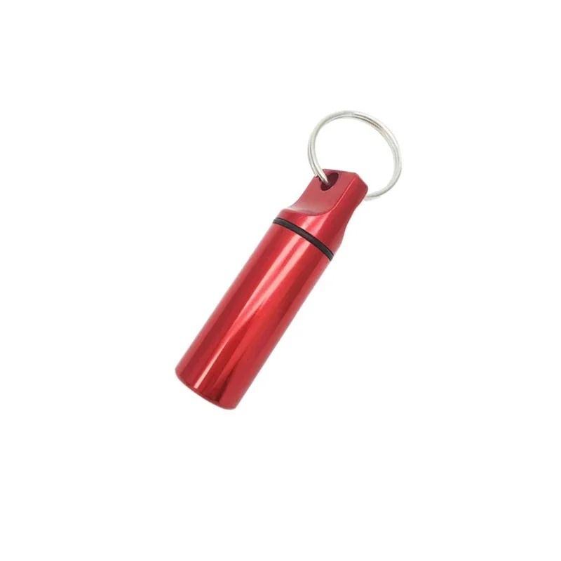 Aluminum Waterproof Pill Box Case With Keychain Storage For Vitamins And Daily Medication 7