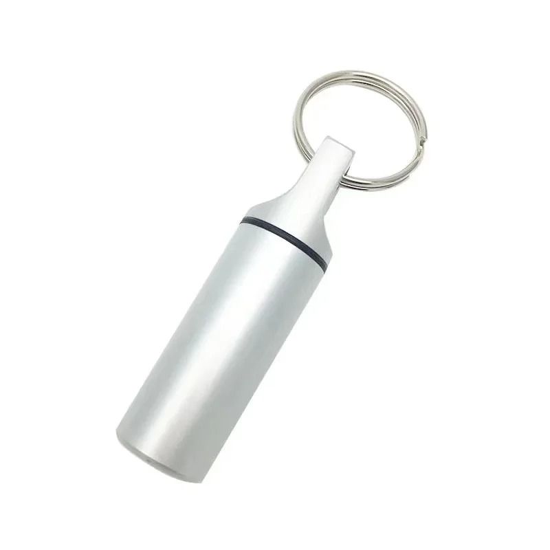 Aluminum Waterproof Pill Box Case With Keychain Storage For Vitamins And Daily Medication 8