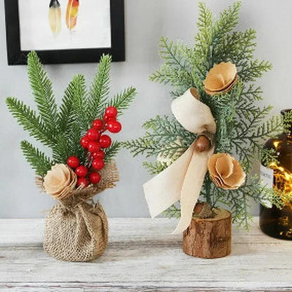 Mini Christmas Tree Ornament, Desktop Christmas Decoration for Holiday Party