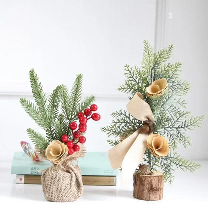 Mini Christmas Tree Ornament, Desktop Christmas Decoration for Holiday Party