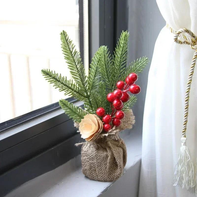 Mini Christmas Tree Ornament, Desktop Christmas Decoration for Holiday Party