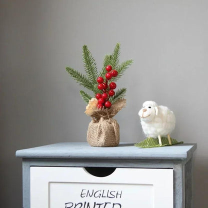 Mini Christmas Tree Ornament, Desktop Christmas Decoration for Holiday Party