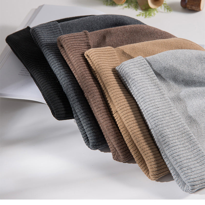 solid real cashmere beanies winter hat for woman acrylic hat woman Autumn Warm skullies for man Wholesales
