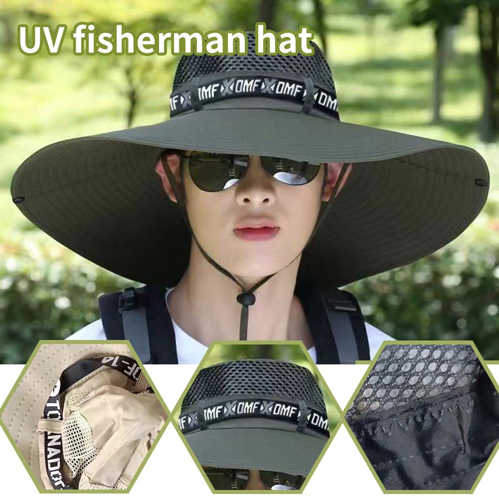 Maximum Protection Mesh Fisherman Hat Hiking, Breathable Fishing Caps Sun UV, Summer Large Sun Hat Men Women Outdoor