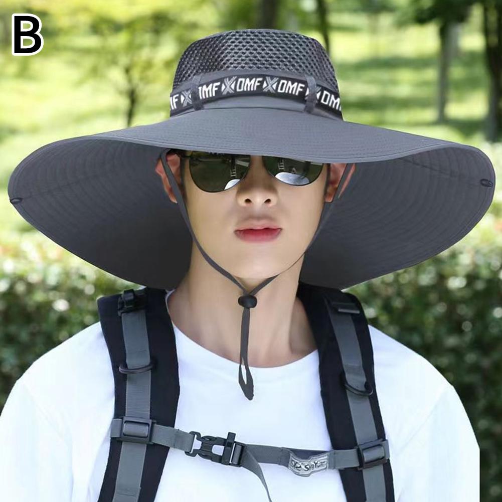 Maximum Protection Mesh Fisherman Hat Hiking, Breathable Fishing Caps Sun UV, Summer Large Sun Hat Men Women Outdoor