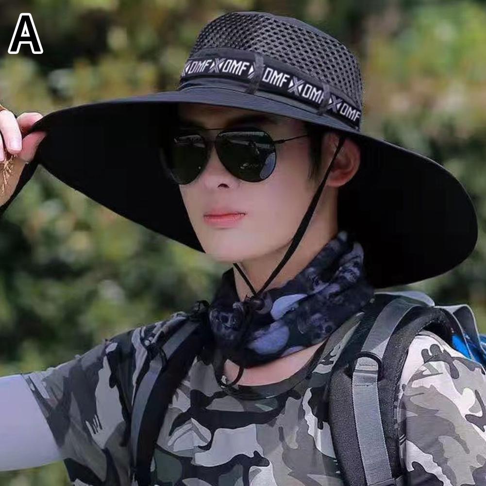 Maximum Protection Mesh Fisherman Hat Hiking, Breathable Fishing Caps Sun UV, Summer Large Sun Hat Men Women Outdoor