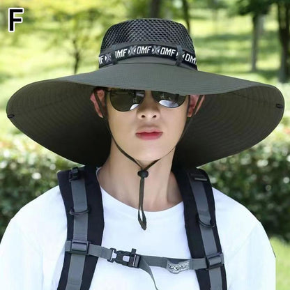 Maximum Protection Mesh Fisherman Hat Hiking, Breathable Fishing Caps Sun UV, Summer Large Sun Hat Men Women Outdoor