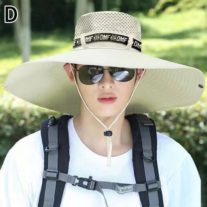 Maximum Protection Mesh Fisherman Hat Hiking, Breathable Fishing Caps Sun UV, Summer Large Sun Hat Men Women Outdoor