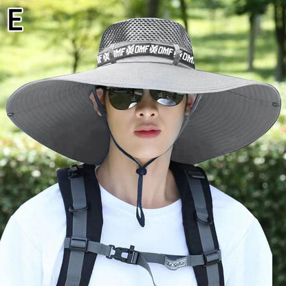 Maximum Protection Mesh Fisherman Hat Hiking, Breathable Fishing Caps Sun UV, Summer Large Sun Hat Men Women Outdoor