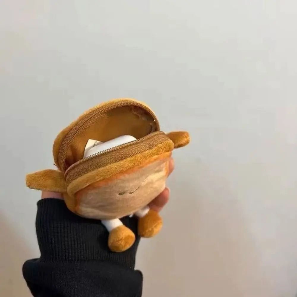 Cartoon Toast Plush Coin Purse And Key Pouch 2
