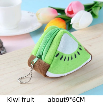 Fruit Plush Coin Purse  Cute 3D Mini Wallet For Kids And Adults 1
