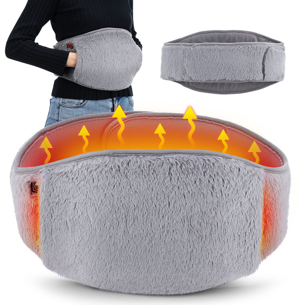 Electric Heating Pad for Abdominal, Menstrual Pain Relief Heated Therapy Belt, Cold-Proof Hand Warmer