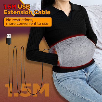 Electric Heating Pad for Abdominal, Menstrual Pain Relief Heated Therapy Belt, Cold-Proof Hand Warmer