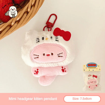 Cute Plush Kitten Keychain Pendant For Bags And Backpacks 9