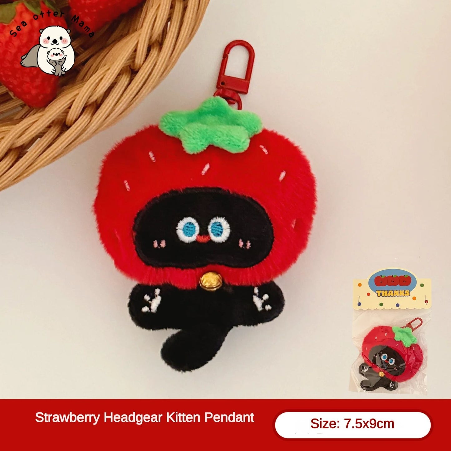 Cute Plush Kitten Keychain Pendant For Bags And Backpacks 10