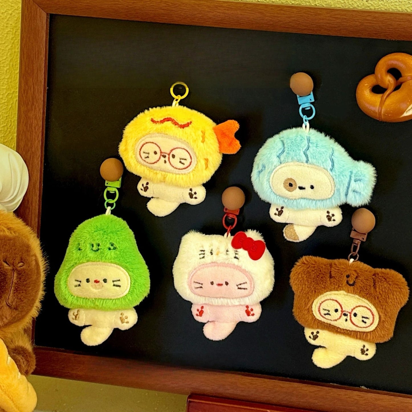 Cute Plush Kitten Keychain Pendant For Bags And Backpacks 13