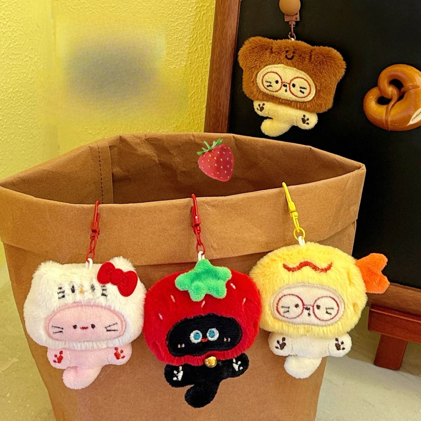 Cute Plush Kitten Keychain Pendant For Bags And Backpacks 2