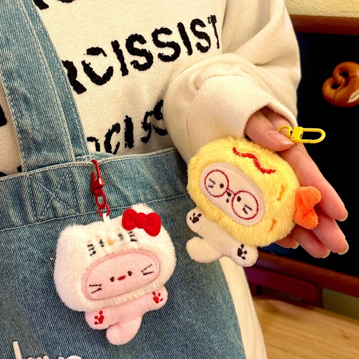 Cute Plush Kitten Keychain Pendant For Bags And Backpacks 6