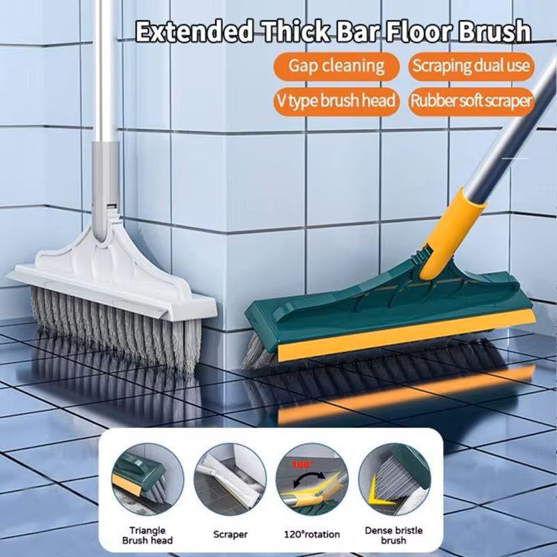 3in1 Long Handle Rotating Cleaning Brush For Bathroom Floor  Crevices 1