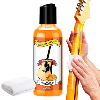 Portable Guitar Care Orange Oil, Fretboard Conditioner, Cleaner Polish Kit, Luthier Maintenance