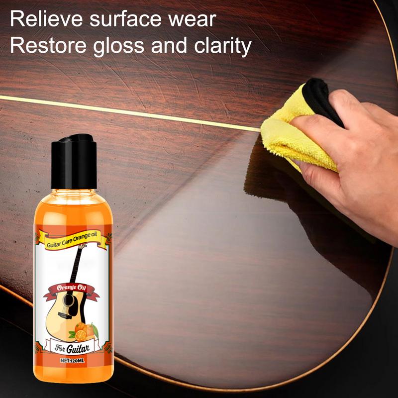 Portable Guitar Care Orange Oil Fretboard Conditioner Cleaner Polish Kit Luthier Maintenance 3