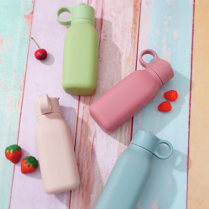 Portable Baby Tableware Silicone Sports Cup Leakproof Sippy Cups With Kids Flip Lid 1