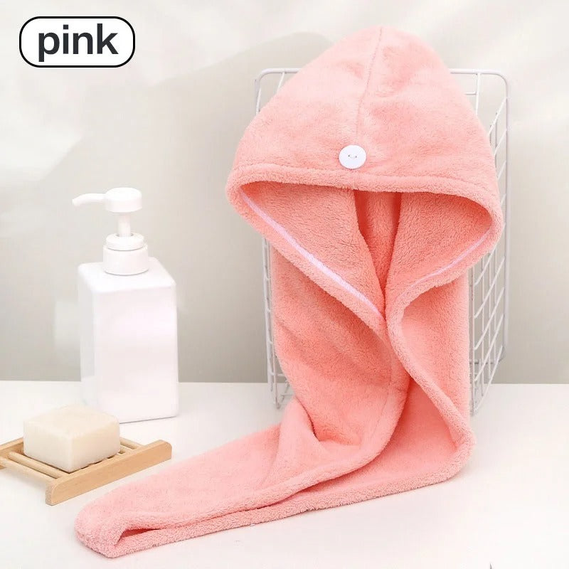 Quick Dry Hair Towel Wrap Super Absorbent Microfiber Coral Velvet Hair Turban 8