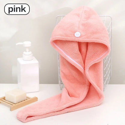 Quick Dry Hair Towel Wrap Super Absorbent Microfiber Coral Velvet Hair Turban 8
