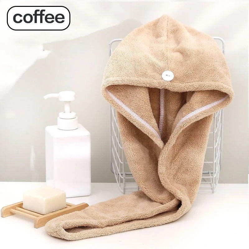 Quick Dry Hair Towel Wrap Super Absorbent Microfiber Coral Velvet Hair Turban 9