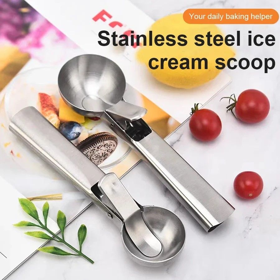 Stainless Steel DualPurpose Ice Cream  Fruit Scoop 5