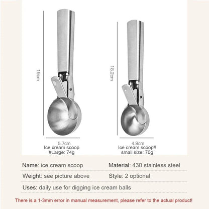 Stainless Steel DualPurpose Ice Cream  Fruit Scoop 9