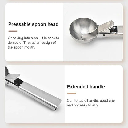 Stainless Steel DualPurpose Ice Cream  Fruit Scoop 7